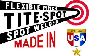 Logo with "Made in USA" for spot welding equipment made in America