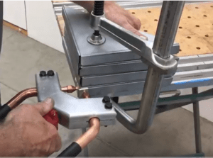 photo of custom single-sided spot welder